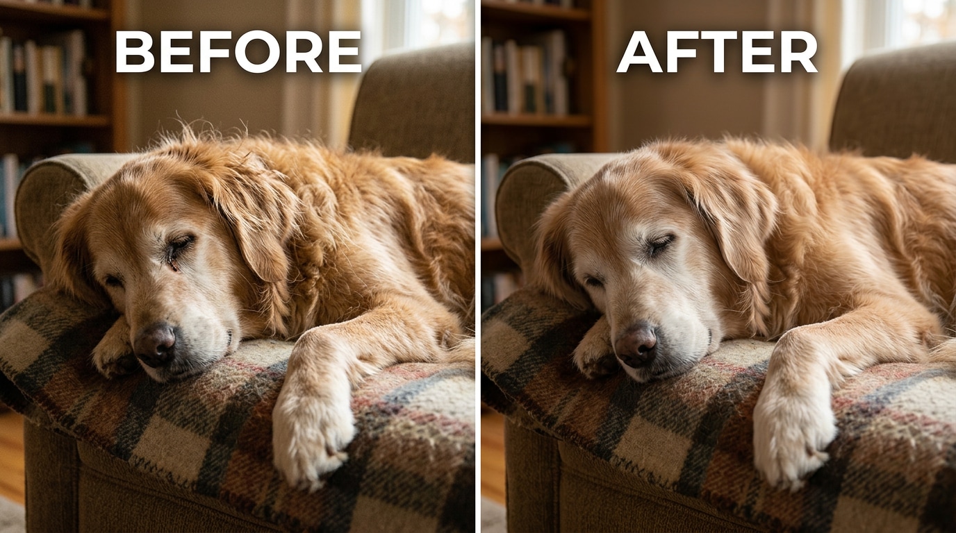 elderly dog memorial photo