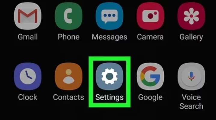 opening settings app on android 