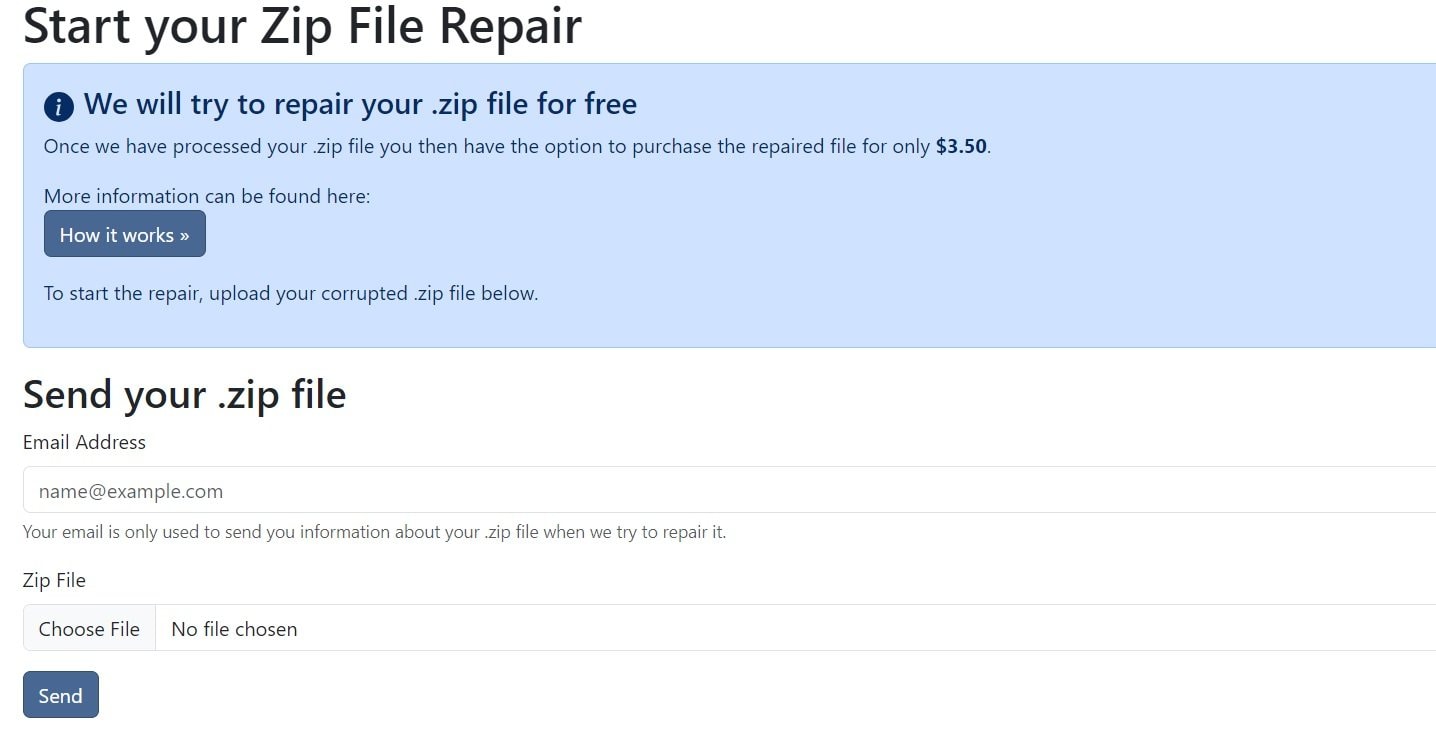 online zip file repair 