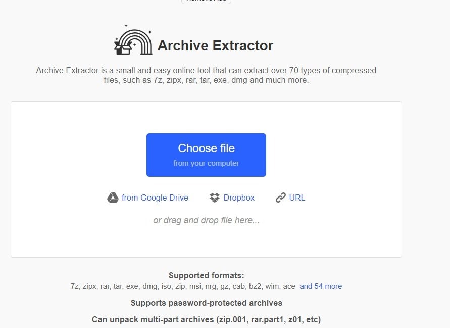 choose files archive extractor 