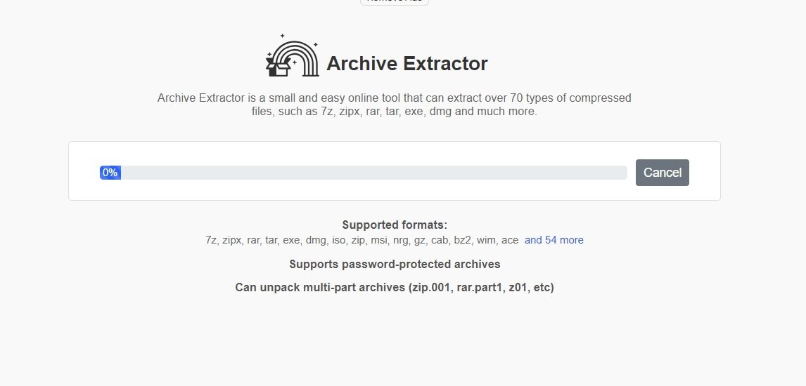 archive extractor repair process 