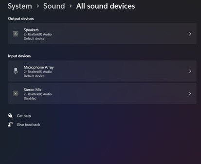 confirm the correct output device