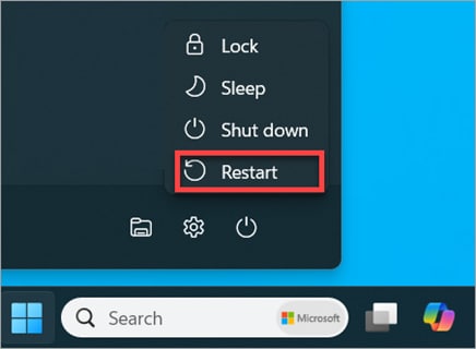 restart your pc