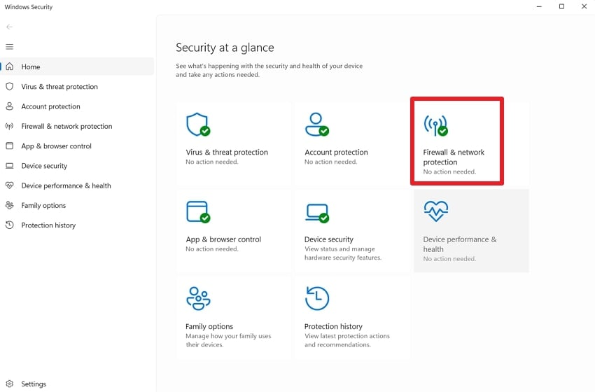 choose firewall & network protection