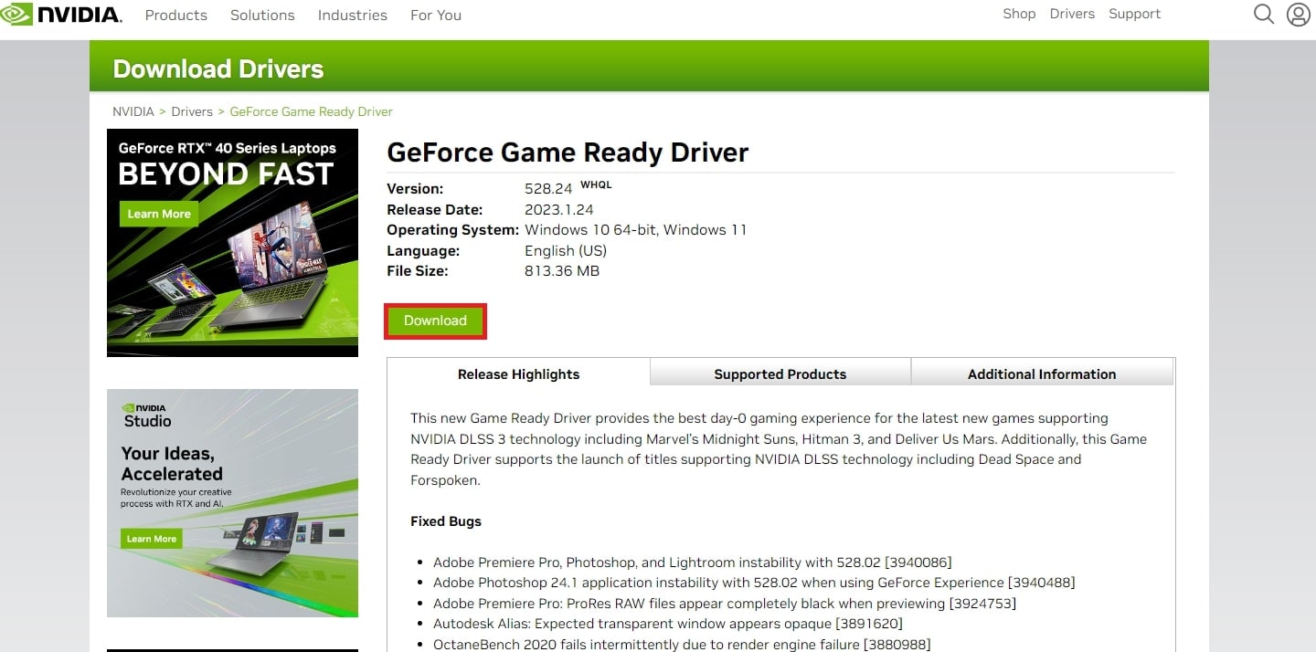 download geforce game ready driver