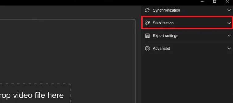 gyroflow stabilization settings