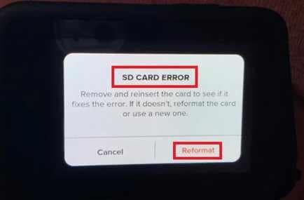 sd card error 