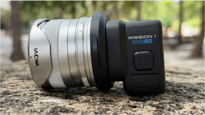 gopro mission 1 pro ils micro four thirds lens mount and sensor close-up