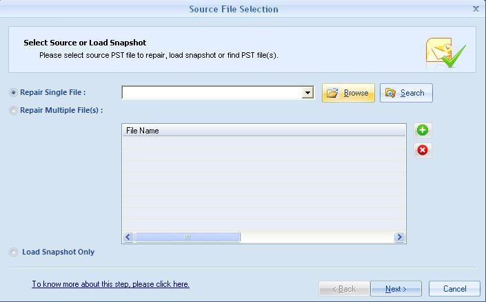 browse single or multiple pst files