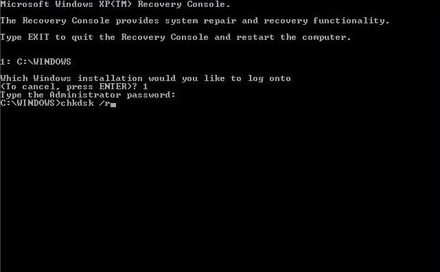typing command in command prompt