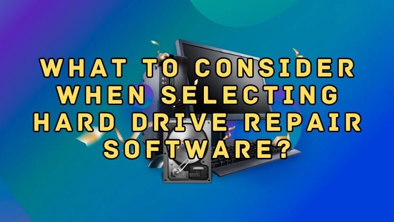 hard drive repair software selection