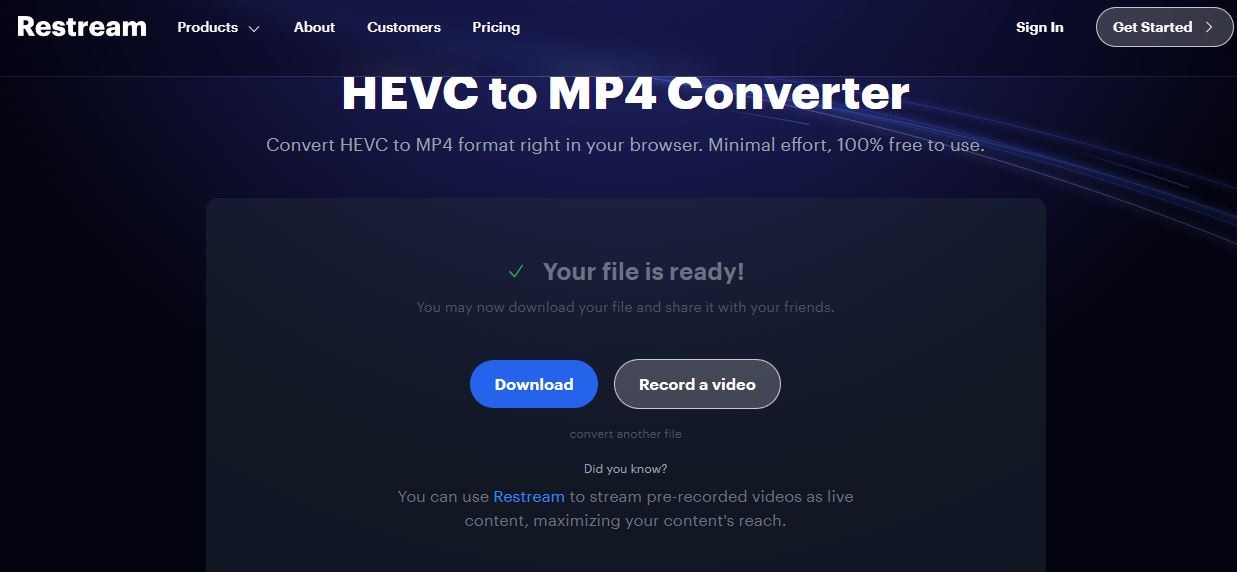 download converted file