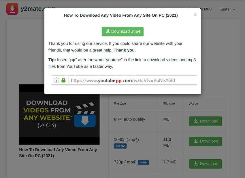 download a professional video with y2mate