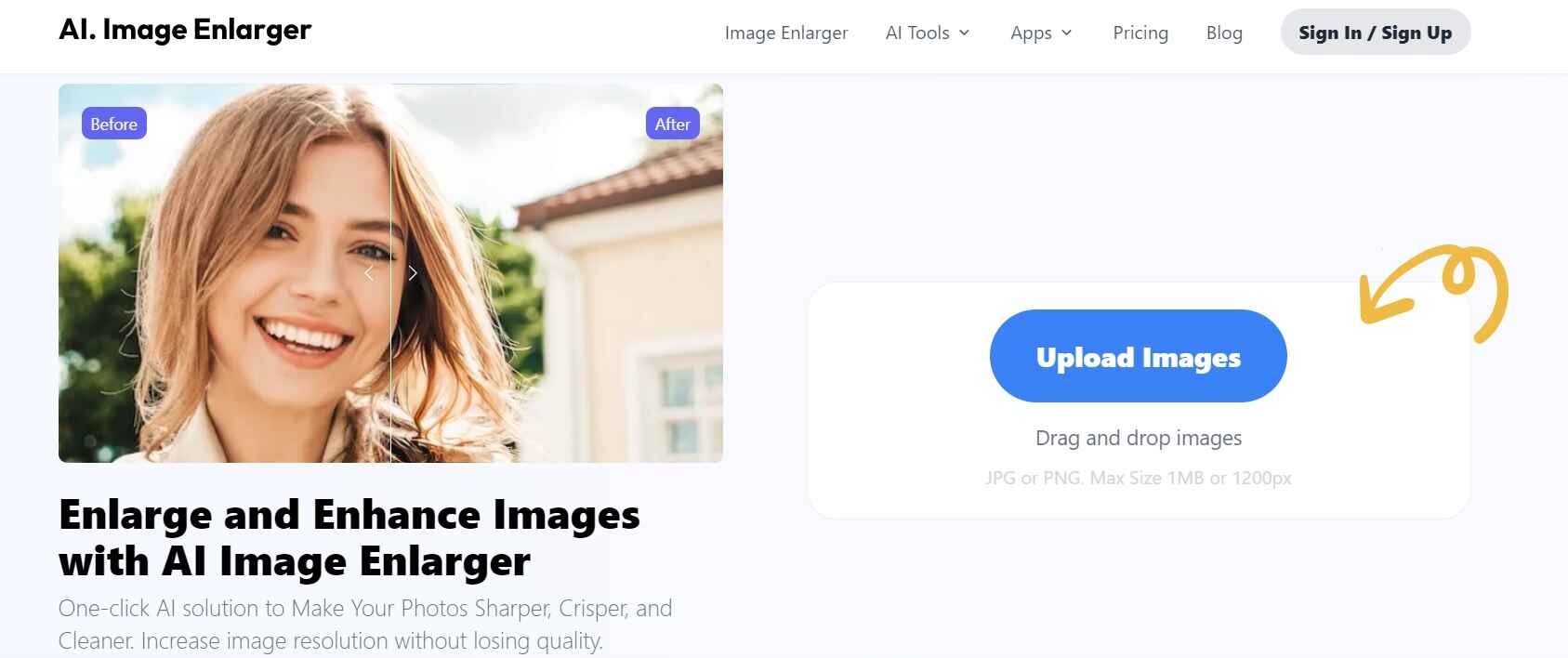 ai image enlager tool
