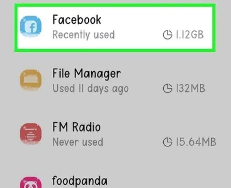 open facebook in apps