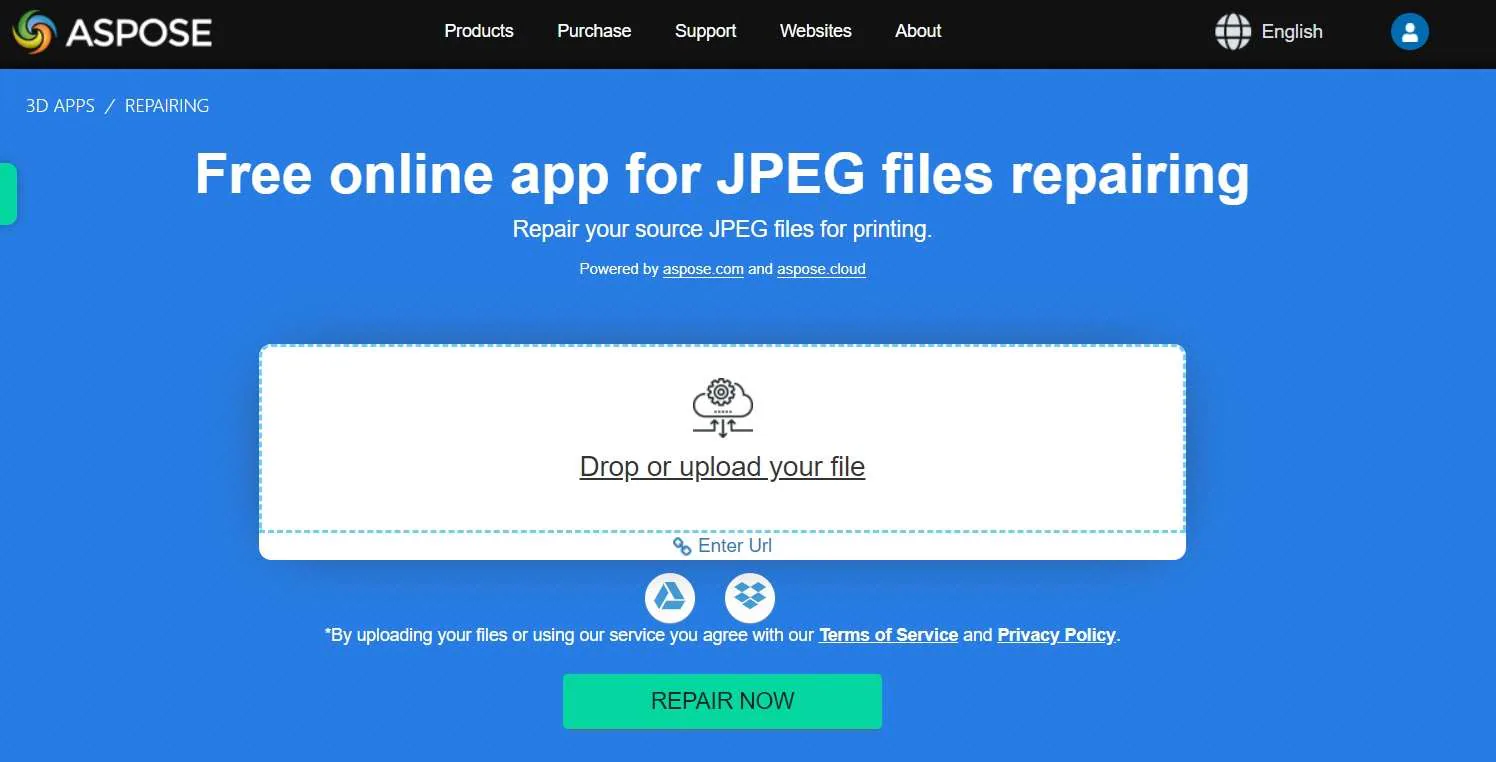 aspose website to fix jpeg files 