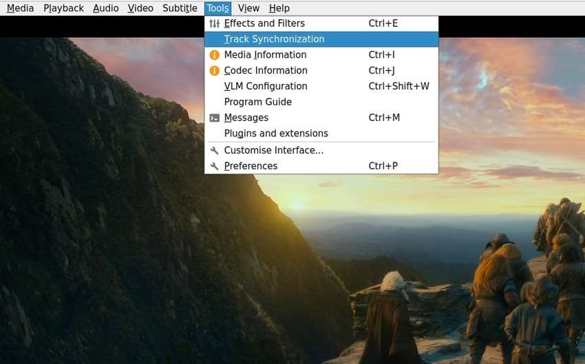 vlc windows tools for track synchronization