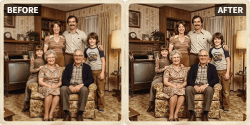 animated old family photo brought to life with AI