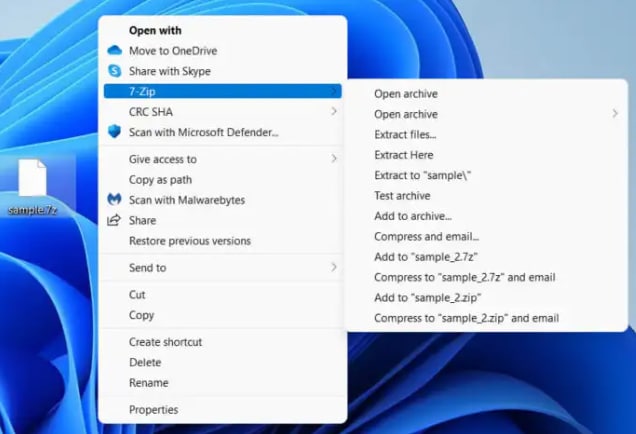 open 7z files on windows computer