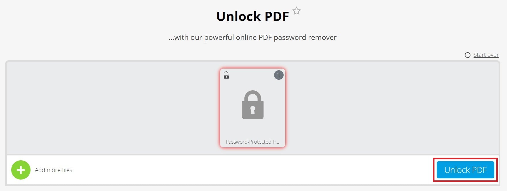 unlock password protected pdf to open it