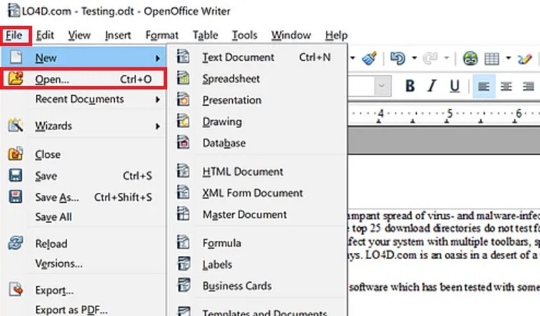 open xlsx files using apache openoffice calc