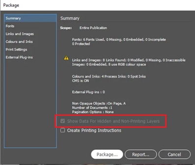 adjust package settings
