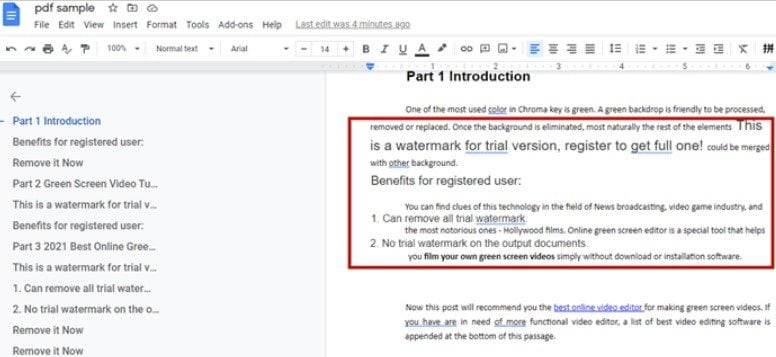 remove watermark in pdf using google drive