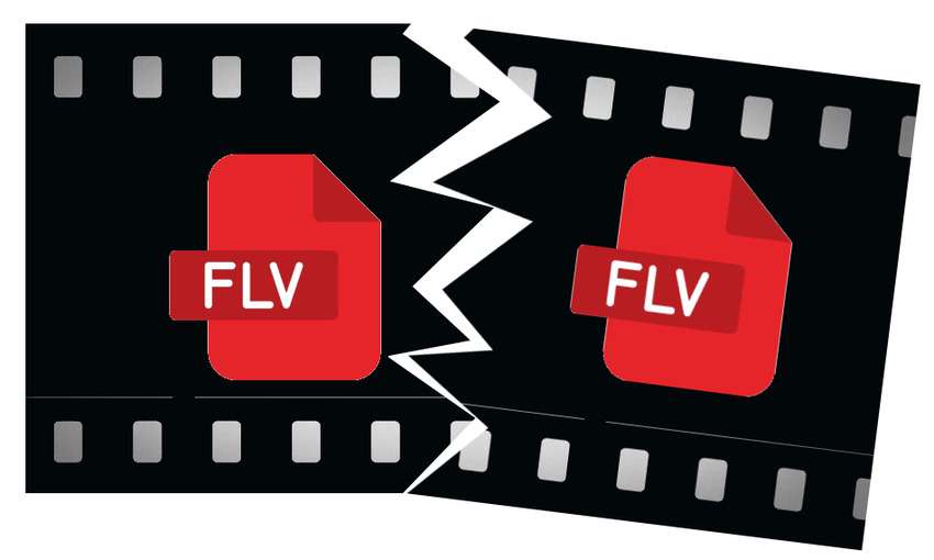 a damaged flv film strip