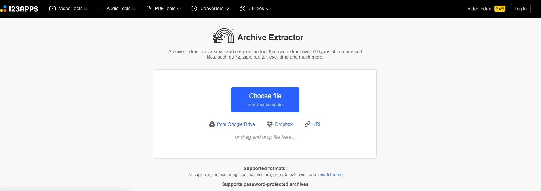 archive extractor website 