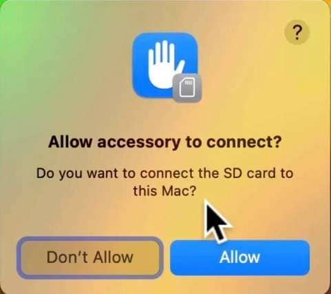 allow the sd card to connect