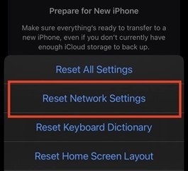 reset network settings 