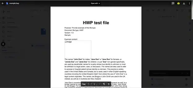 click print once the hwp file is uploaded