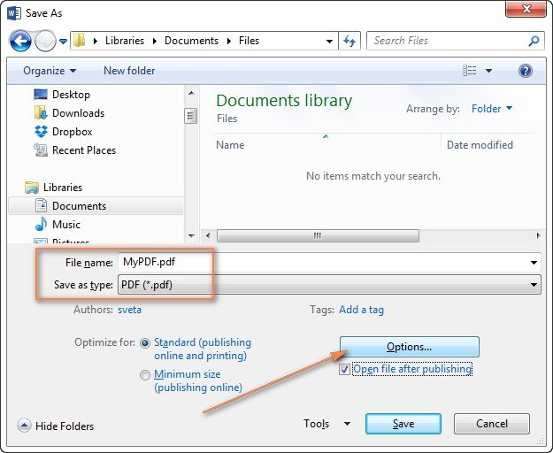 using word to convert the pdf file