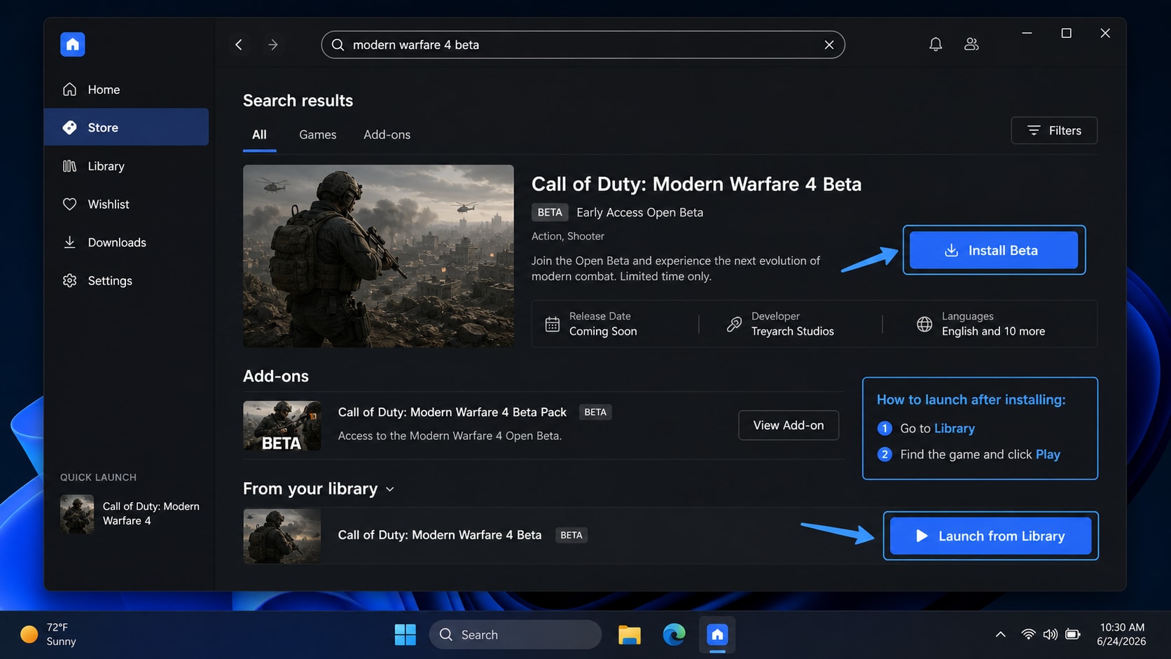 install call of duty modern warfare 4 beta on pc