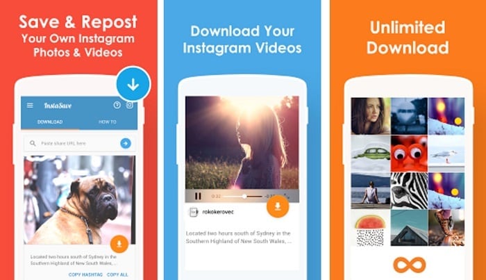 InstaSave para baixar fotos e vídeos