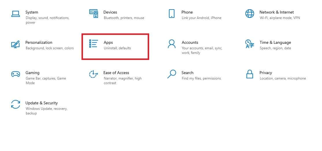 accessing apps in windows 