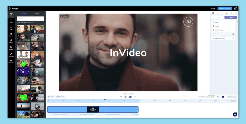 invideo user interface