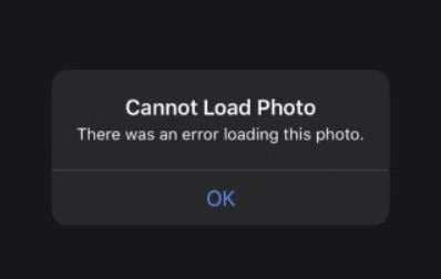 error loading photo in iphone