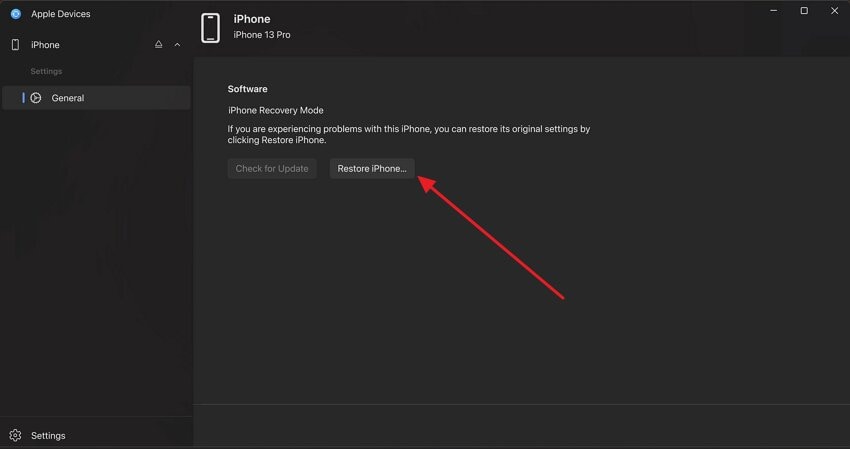 restore iphone confirmation