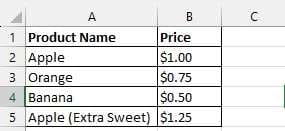 excel data with trailing spaces