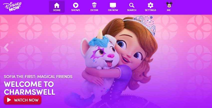 disney now cartoon homepage