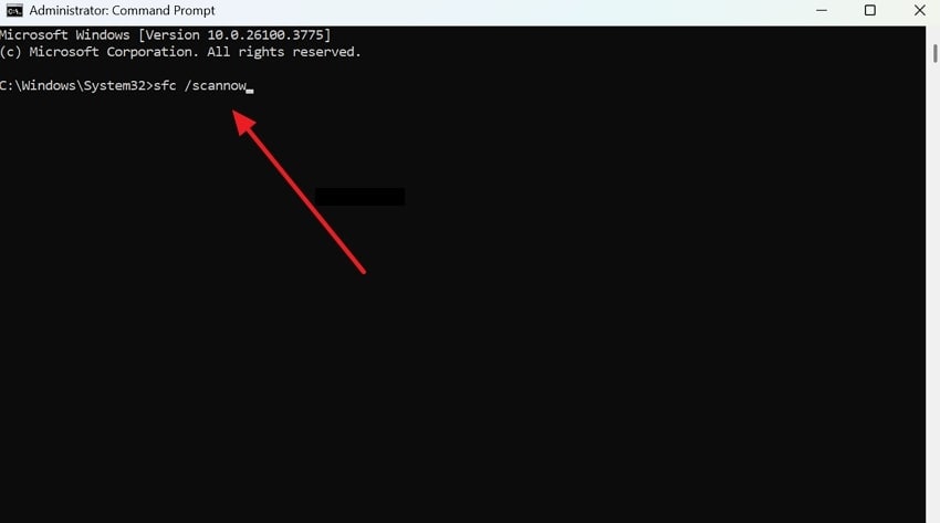 run the sfc scan command