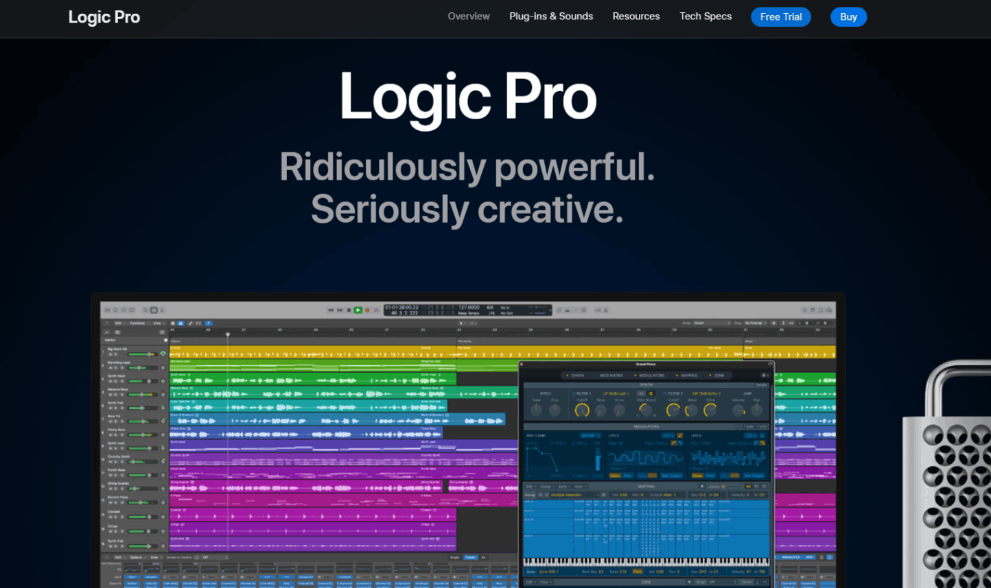 ferramenta para mixagem logic pro