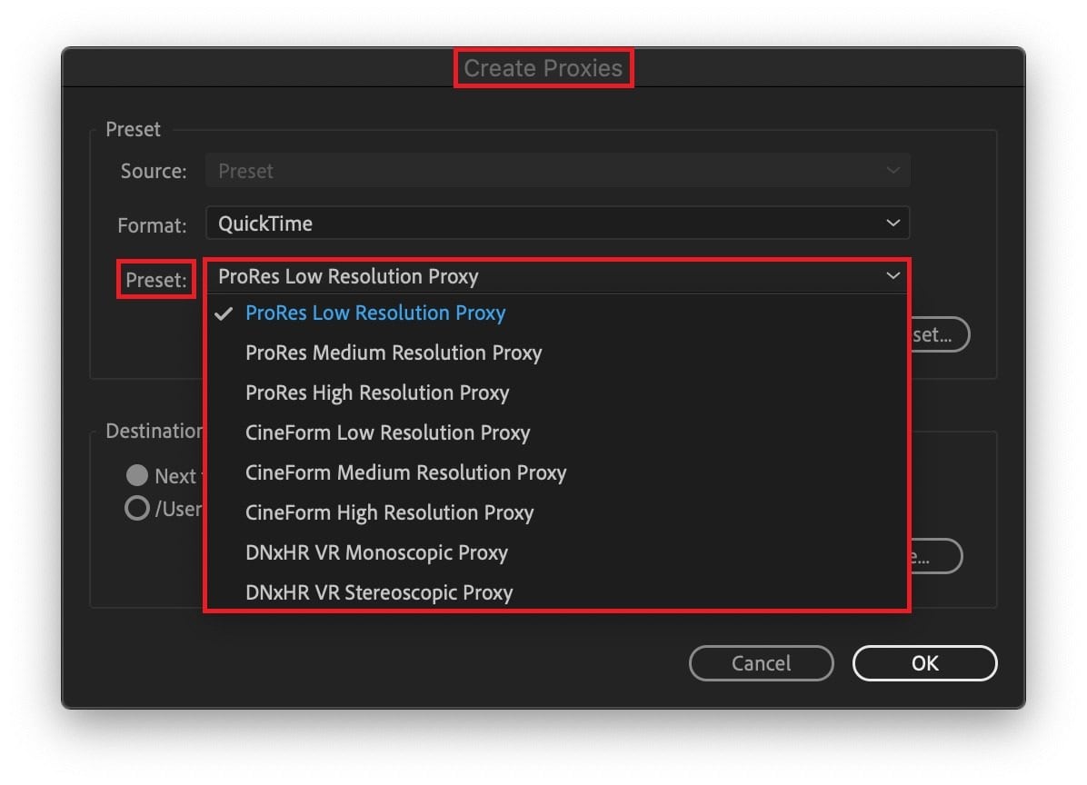 proxies preset