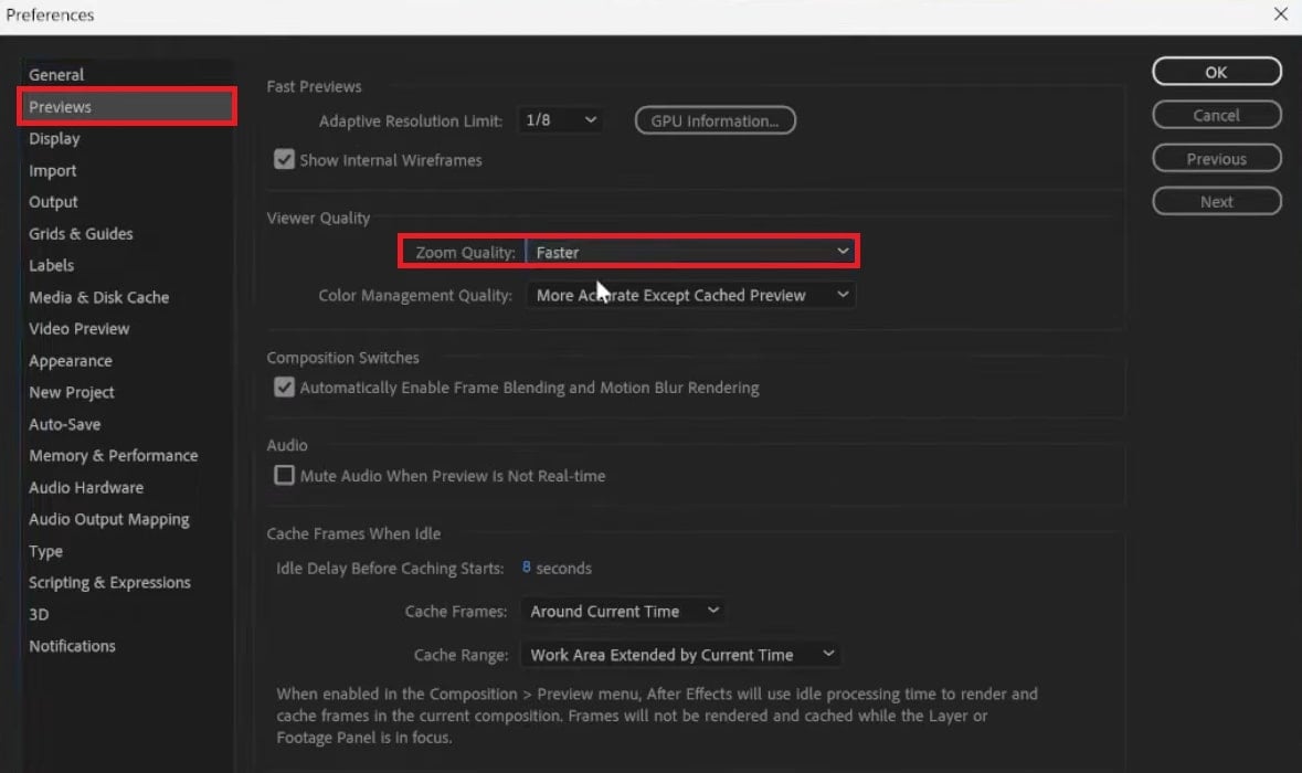 faster quality options