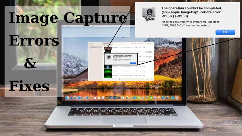 macbook avec une erreur de capture d'image