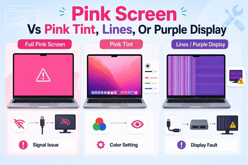 different colors mac screen issues