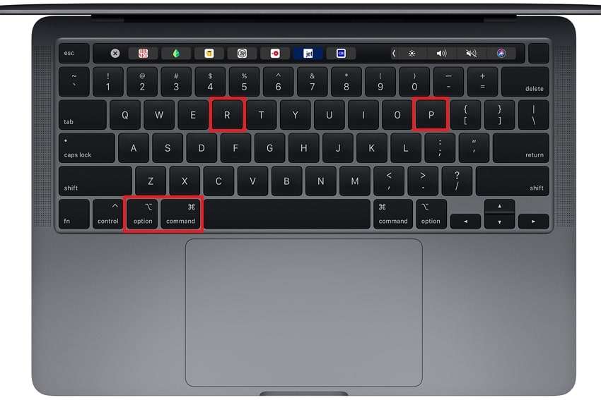 use shortcut keys to rest nvram