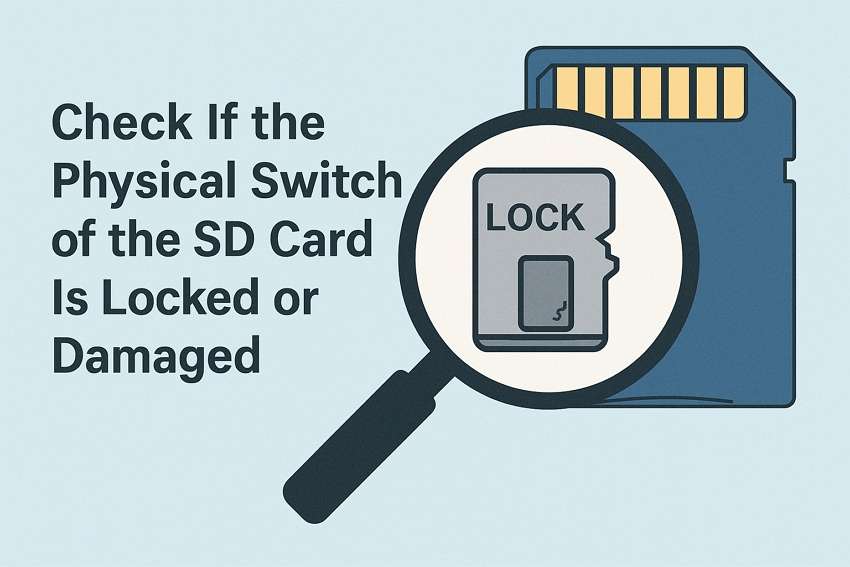 check physical switch of sd card