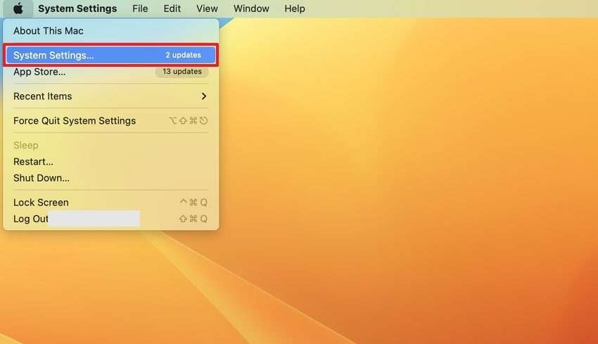 find mac system settings